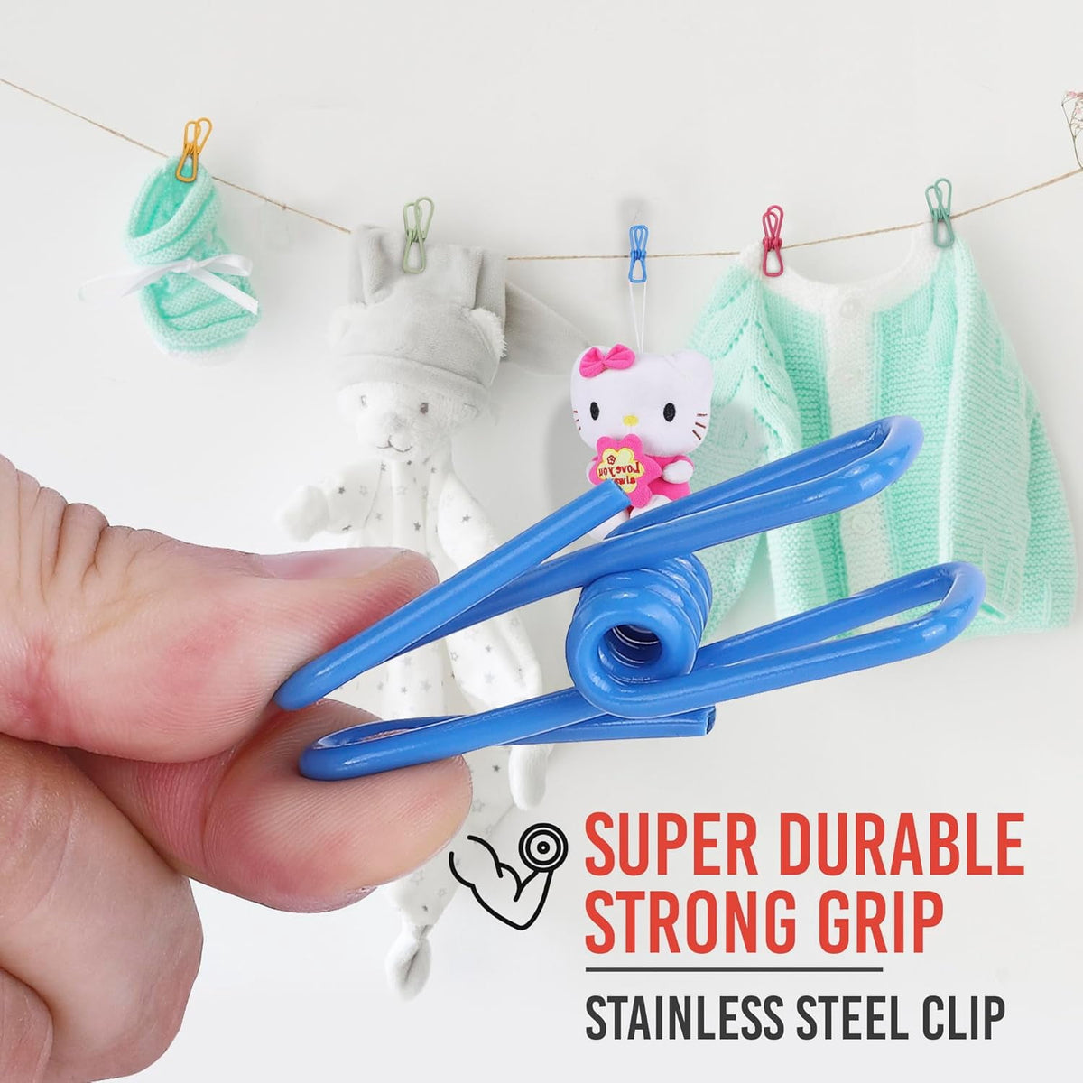 Metal Bag Clips, 30-Pack Assorted PVC-Coated 2 Inch Chip Clips for Food Bags and Laundry - Image 6
