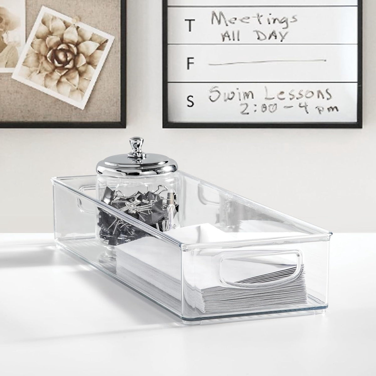 Extra-Long Clear Stackable Storage Bin for Narrow Pantry and Fridge Shelves - Image 6