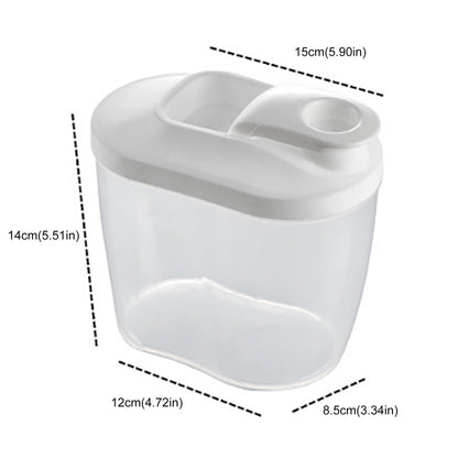 Airtight Cereal Dispenser with Pouring Spout, 1 L / 34 oz Clear Dry Food Container - Image 2
