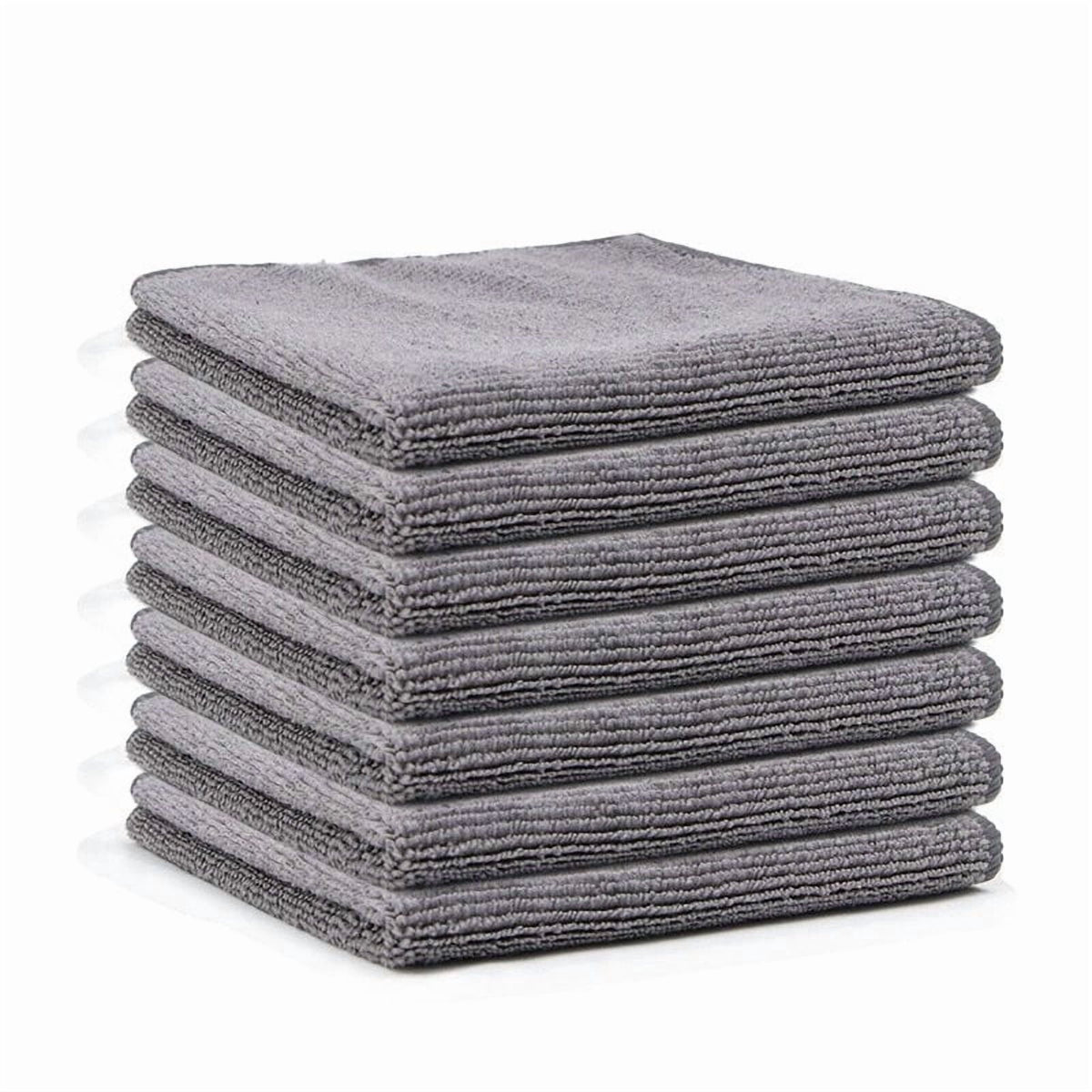 Double-Sided Microfiber Cleaning Cloths, 5-Piece Set for Wiping and Scrubbing - Image 2