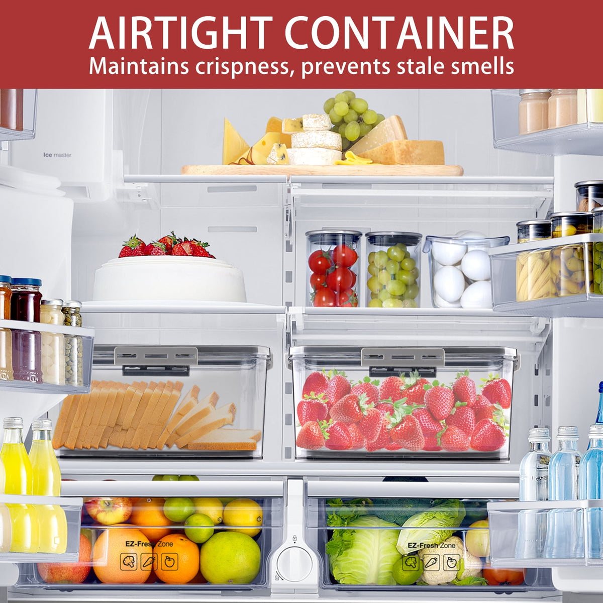 Airtight Bread Box with Date Dial, Countertop Storage Container for Bread and Pastries, Grey - Image 6