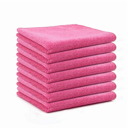 Double-Sided Microfiber Cleaning Cloths, 5-Piece Set for Wiping and Scrubbing - Image 3