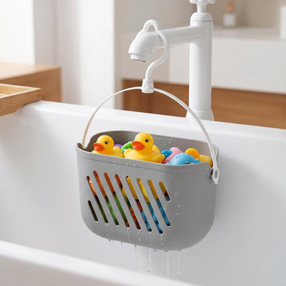 Hanging Shower Caddy with Hook, Water-Resistant Plastic Basket with Drain Holes - Image 4