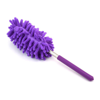 Extendable Microfiber Duster with Telescoping Pole for Ceiling Fans and High Shelves, Purple