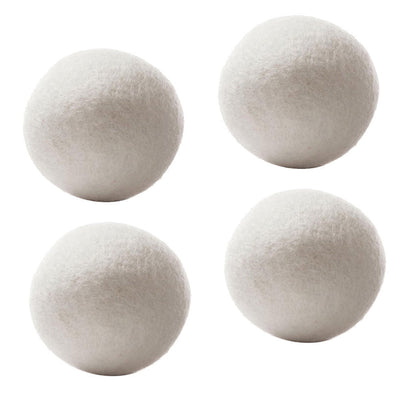 Wool Dryer Balls, 4-Pack Reusable Natural Fabric Softener, 6 cm