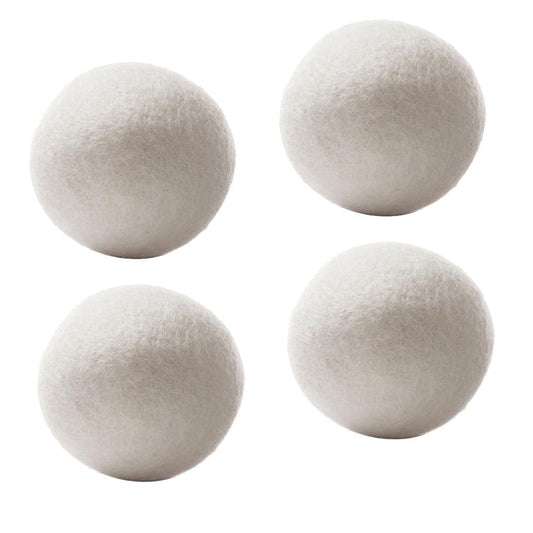 Wool Dryer Balls, 4-Pack Reusable Natural Fabric Softener, 6 cm