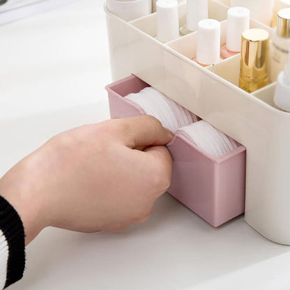 Countertop Makeup Organizer with Drawer, Compact Cosmetic and Skincare Storage Box - Image 4
