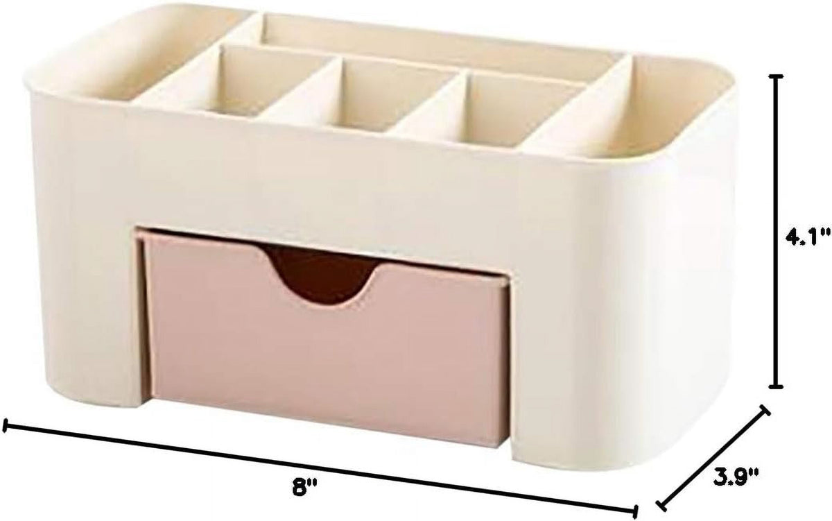 Countertop Makeup Organizer with Drawer, Compact Cosmetic and Skincare Storage Box - Image 3