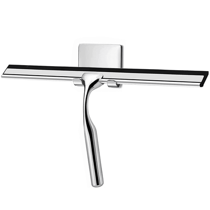 Stainless Steel Shower Squeegee, 10 Inch Blade for Glass Doors, Mirrors and Windows