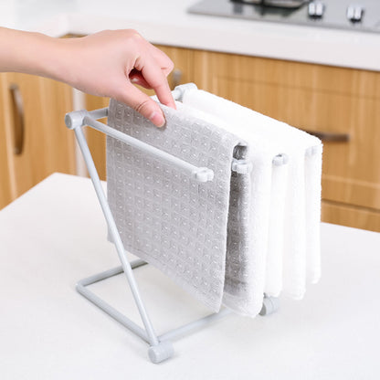 Foldable Countertop Towel Drying Rack for Kitchen Cloths and Rags, Lightweight - Image 3