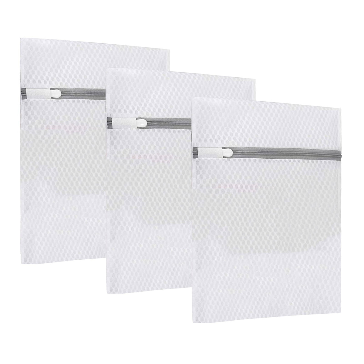 Small Mesh Laundry Bags with Zipper, 3-Pack, 9.84 x 11.81 Inch for Delicates