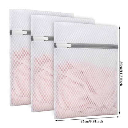 Small Mesh Laundry Bags with Zipper, 3-Pack, 9.84 x 11.81 Inch for Delicates - Image 4
