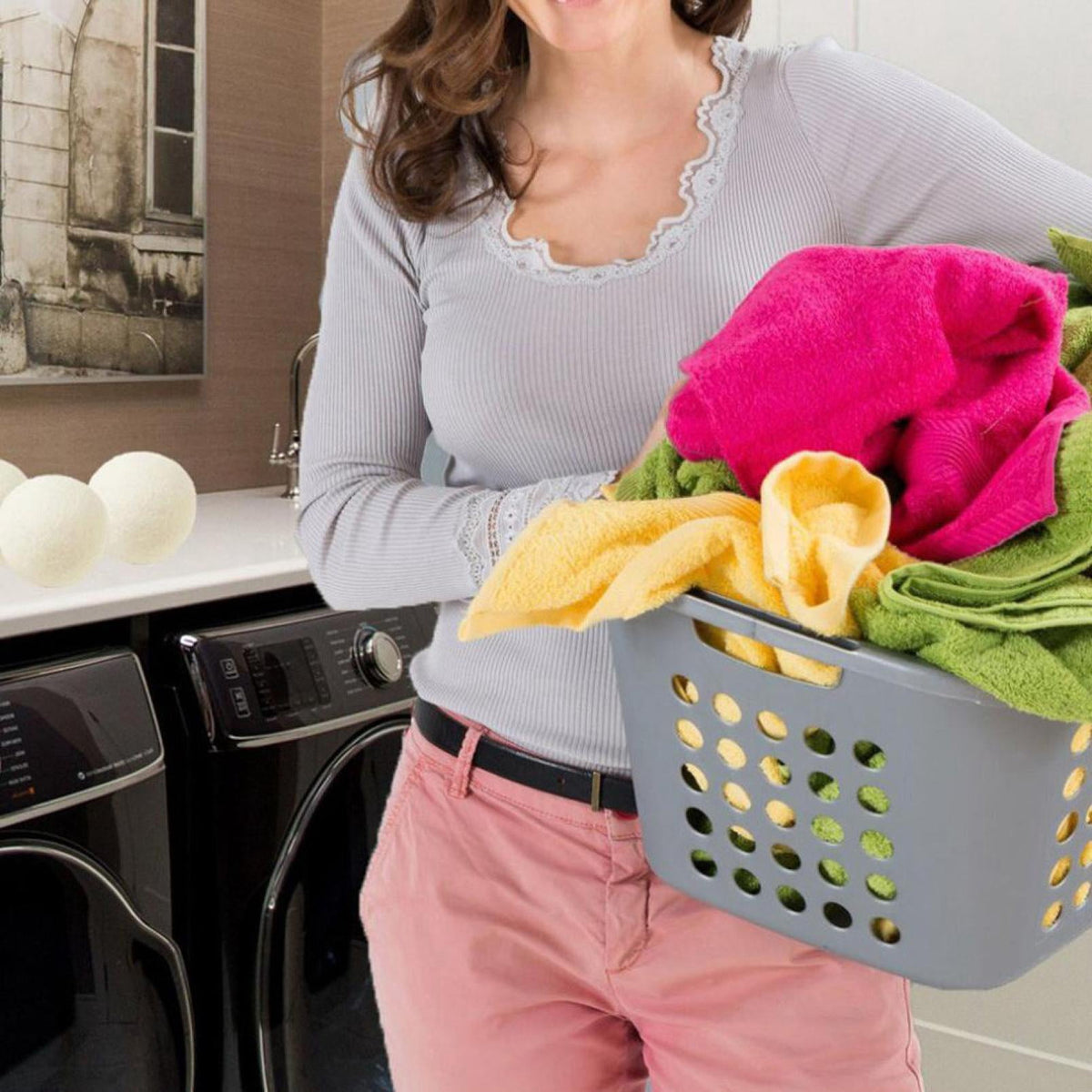 Wool Dryer Balls, 4-Pack Reusable Natural Fabric Softener, 6 cm - Image 3