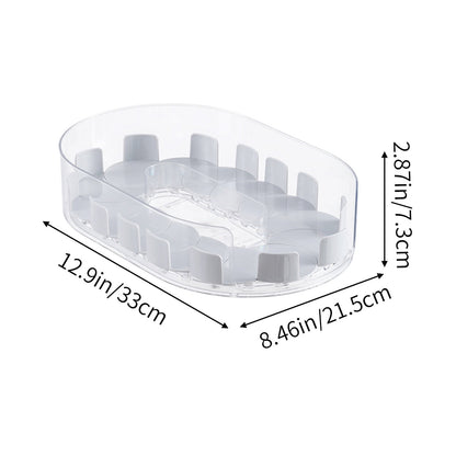 Clear Lazy Susan Turntable for Cabinets and Fridge, 12.9 x 8.46 x 2.87 Inch Rotating Tray - Image 6