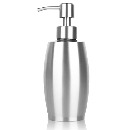 Stainless Steel Pump Soap Dispenser, 375 ml Refillable Bottle for Kitchen and Bathroom Sinks