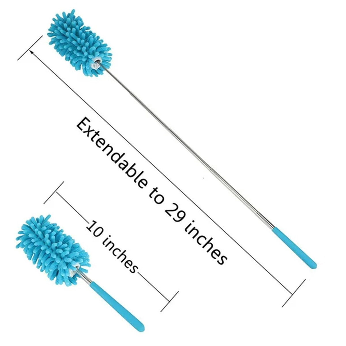 Extendable Microfiber Duster with Telescoping Pole for Ceiling Fans and High Shelves, Purple - Image 3