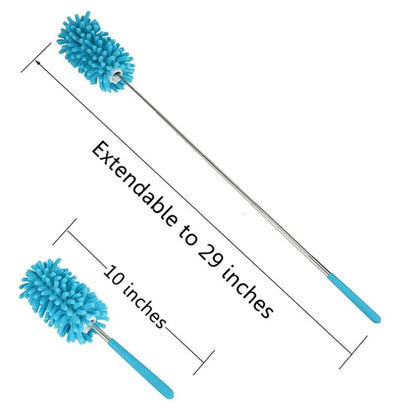 Extendable Microfiber Duster with Telescoping Pole for Ceiling Fans and High Shelves, Purple - Image 3