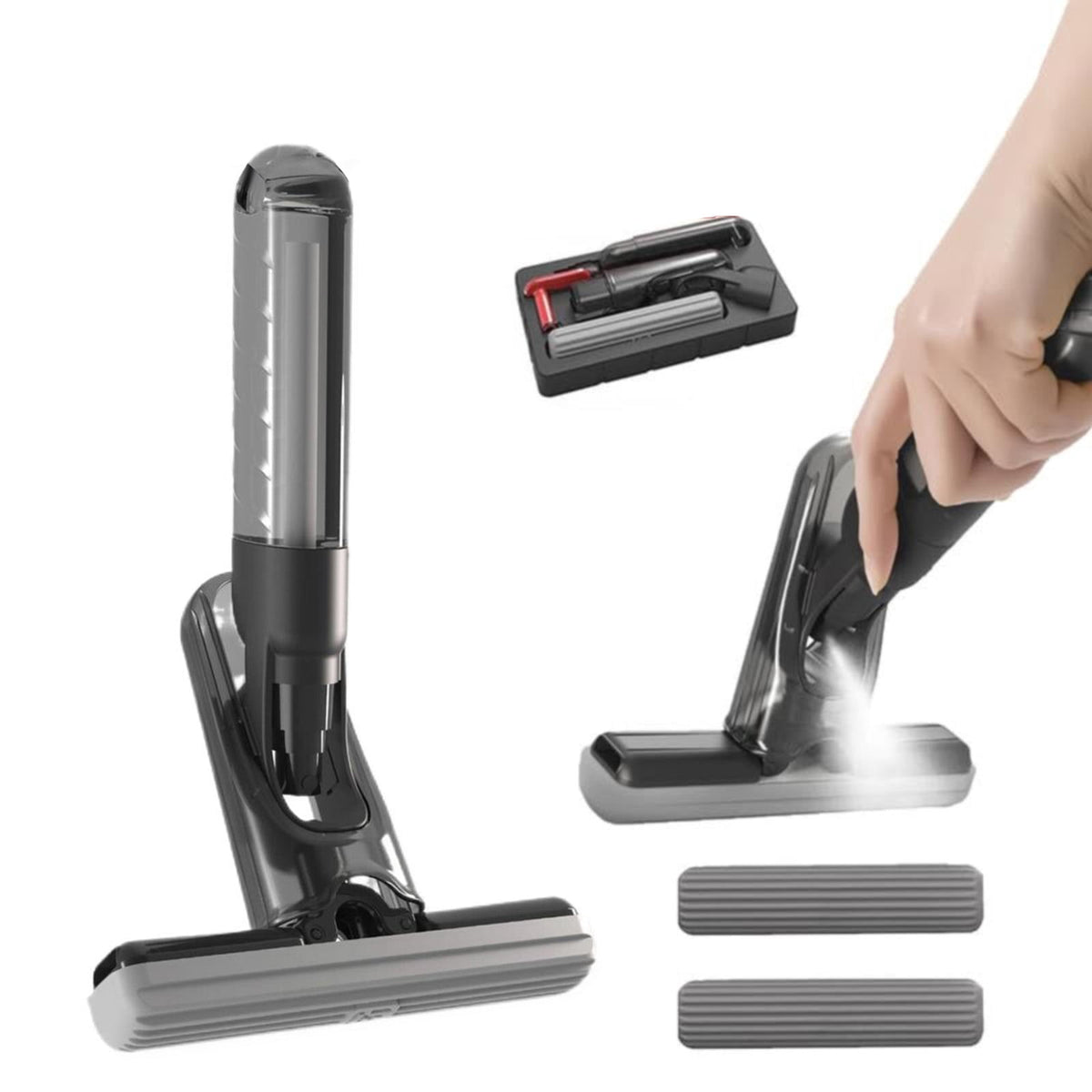 Mini Countertop Spray Mop with Built-In Bottle for Kitchen and Bathroom Surfaces - Image 4