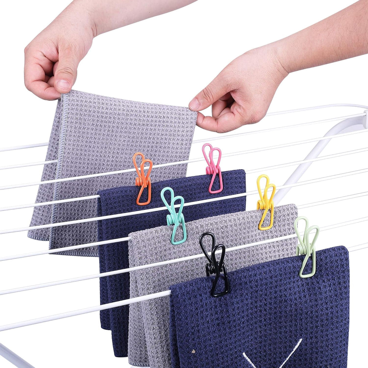 Metal Bag Clips, 30-Pack Assorted PVC-Coated 2 Inch Chip Clips for Food Bags and Laundry - Image 4