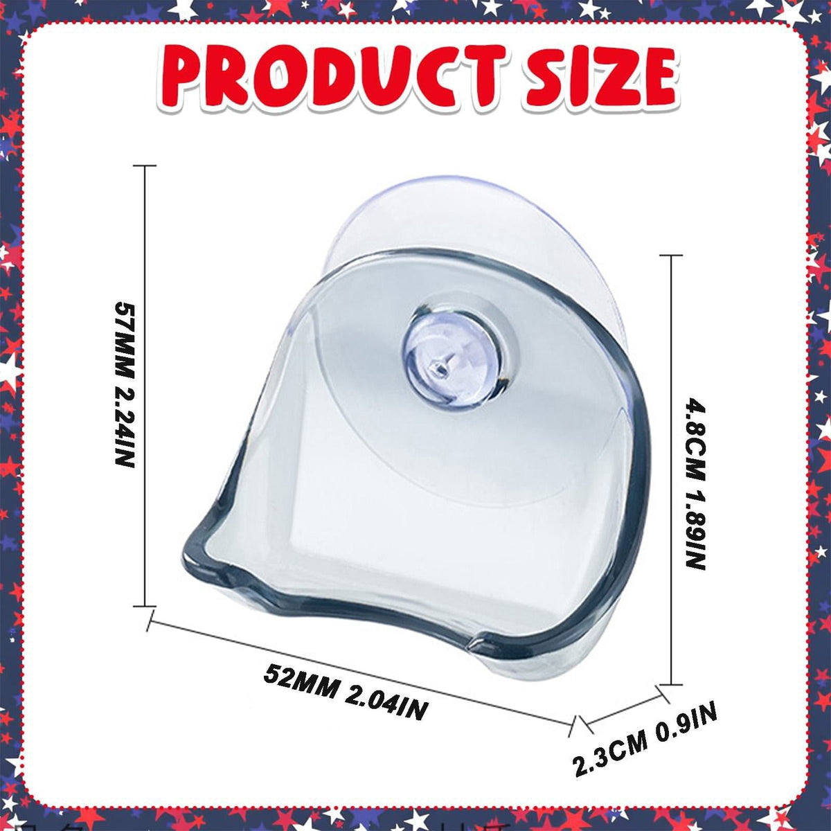 Suction Cup Shower Hooks for Razor, Loofah and Squeegee, Damage-Free Bathroom Wall Holder - Image 3