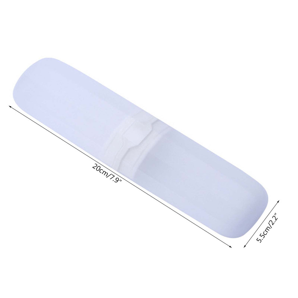 Travel Toothbrush Case with Vent Holes, Portable Plastic Holder for Toothbrush and Paste, White - Image 2