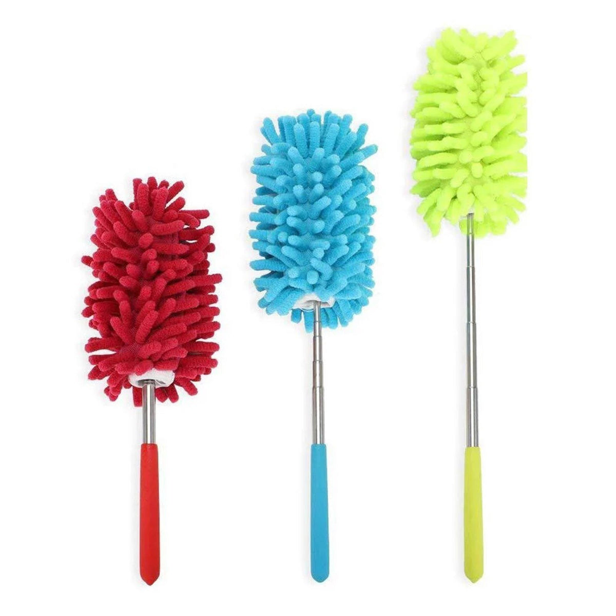 Extendable Microfiber Duster with Telescoping Pole for Ceiling Fans and High Shelves, Purple - Image 4