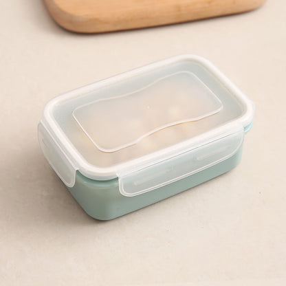 Rectangular Airtight Food Container with Buckle Lid and Drain Basket, Stackable Fridge Box - Image 2