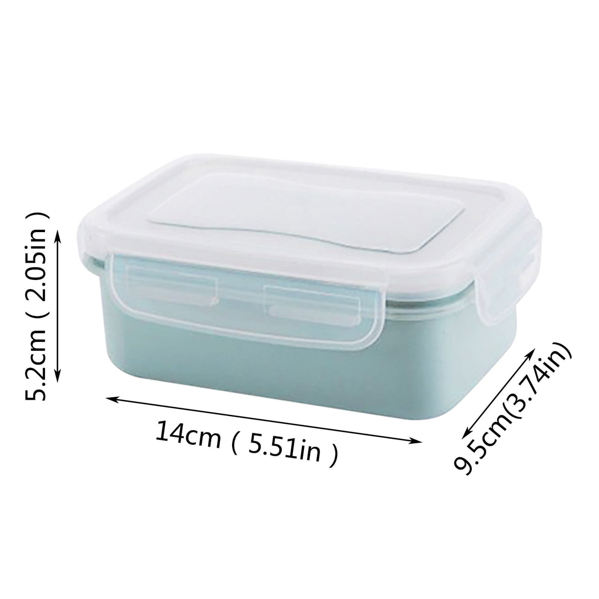 Rectangular Airtight Food Container with Buckle Lid and Drain Basket, Stackable Fridge Box - Image 3