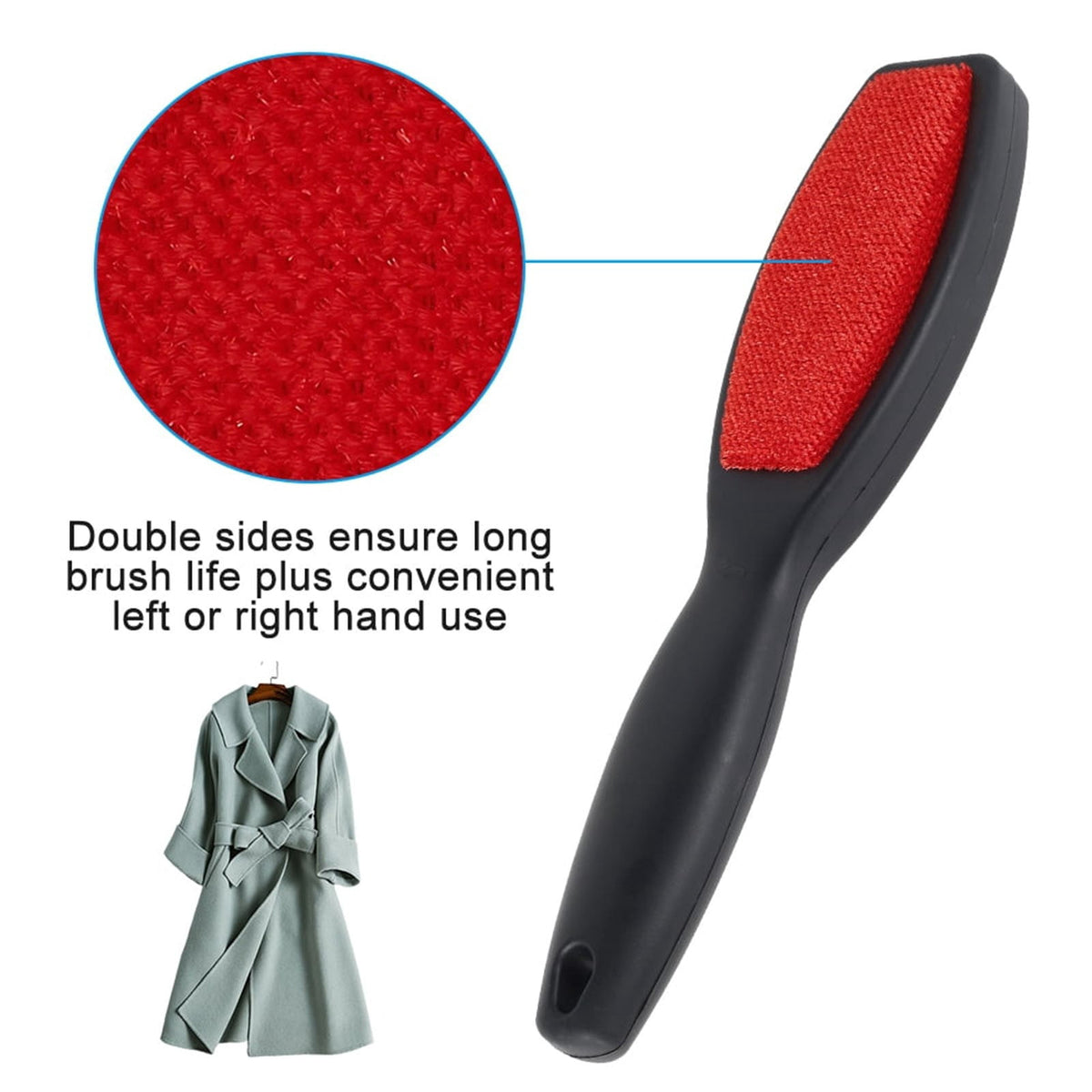 Double-Sided Lint and Pet Hair Removal Brush for Clothes, Sofas and Carpets - Image 4
