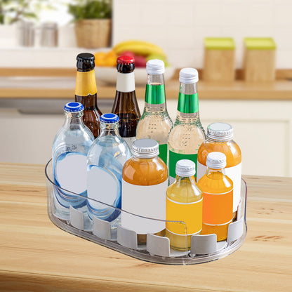 Clear Lazy Susan Turntable for Cabinets and Fridge, 12.9 x 8.46 x 2.87 Inch Rotating Tray - Image 5