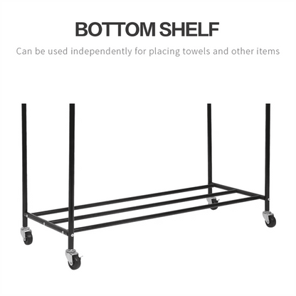 Rolling Laundry Sorter with 4 Removable Bags and Brake Wheels, Black - Image 6