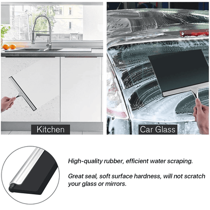 Stainless Steel Shower Squeegee, 10 Inch Blade for Glass Doors, Mirrors and Windows - Image 6