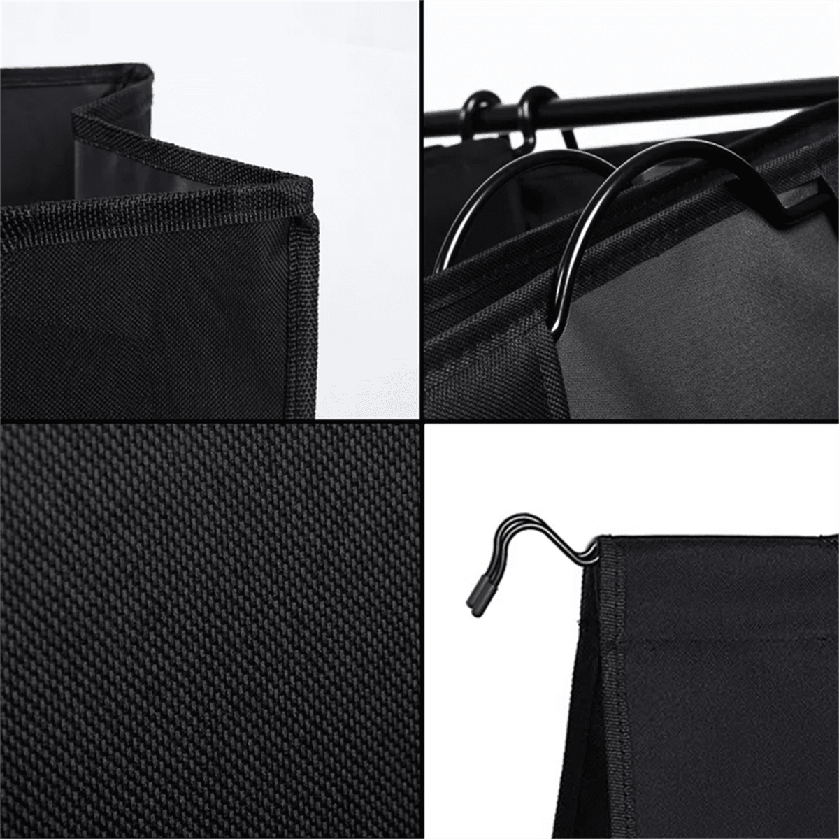 Rolling Laundry Sorter with 4 Removable Bags and Brake Wheels, Black - Image 4