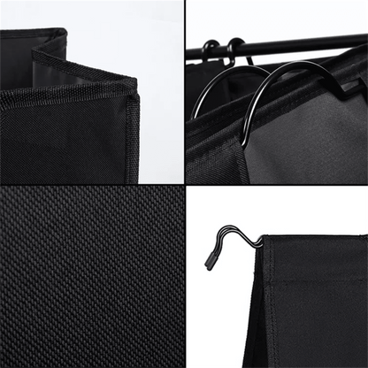 Rolling Laundry Sorter with 4 Removable Bags and Brake Wheels, Black - Image 4