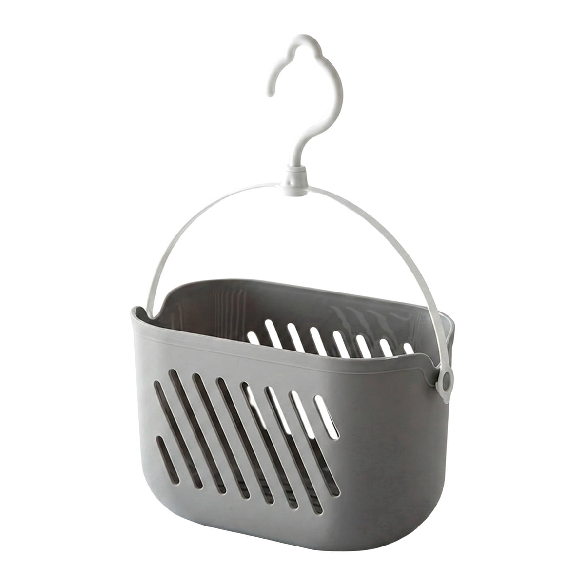 Hanging Shower Caddy with Hook, Water-Resistant Plastic Basket with Drain Holes